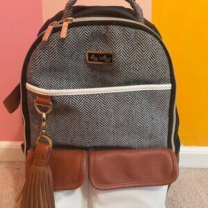 Itzy Ritzy Coffee & Cream Boss Diaper Bag Backpack